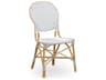 Sika Design Alu Affaire Aluminum Natural White with Cappuccino dot Almond Isabell Patio Dining Side Chair