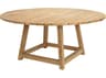 Sika Design Teak Natural Brown George Large Round Outdoor Dining Table with Umbrella Hole