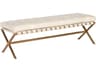 Sunpan Ikon Bravo Cream Brushed Gold Faux Leather Accent Bench