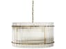 Sunpan Kore 12-Light Brass Clear Drum Pendant
