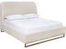 Sunpan Nevin Dove Cream Beige Upholstered King Platform Bed