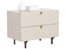 Sunpan Celine 2-Drawers Cream Nightstand