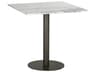 Sunpan Claudia Square Marble White Pewter Dining Table