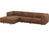 Sunpan Beau Leather Sectional Sofa