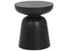 Sunpan Outdoor MIXT Lucida Concrete Black Round End Table