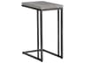 Sunpan Outdoor Solterra Sawyer Steel Black Rectangular End Table