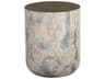 Sunpan Outdoor Solterra Diaz Concrete Brown Round End Table