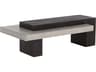 Sunpan Outdoor Solterra Herriot Concrete Dark Brown Rectangular Coffee Table Table
