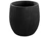 Sunpan Outdoor Coleus Concrete Black Small Round Planter