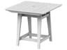 Seaside Casual Mad Recycled Plastic Square Outdoor Patio Counter Table with Umbrella Hole