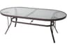 Suncoast Aluminum Oval Glass Top Outdoor Dining Table