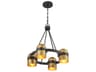 Savoy House Andover 4-Light Mediterranean Bronze And Riviera Brass Dome Round Chandelier