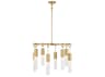 Savoy House Chelsea 8-Light Warm Brass Cylinder Chandelier