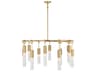 Savoy House Chelsea 12-Light Warm Brass Cylinder Chandelier