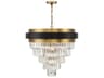 Savoy House Marquise 9-Light Matte Black Warm Brass Tiered Chandelier