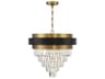 Savoy House Marquise 4-Light Matte Black Warm Brass Crystal Tiered Chandelier