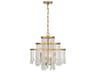 Savoy House Luna 4-Light Warm Brass Crystal Tiered Chandelier