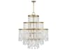 Savoy House Luna 15-Light Warm Brass Crystal Tiered Chandelier