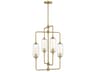 Savoy House Holton 4-Light Warm Brass Geometric Chandelier