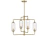 Savoy House Holton 4-Light Warm Brass Geometric Chandelier