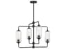 Savoy House Holton 4-Light Matte Black Geometric Chandelier