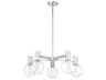 Savoy House Wright 5-Light Chrome Glass Globe Chandelier