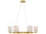 Savoy House Isla Blanca 6-Light Warm Brass Chandelier