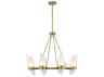 Savoy House Nouvel 8-Light Warm Brass Glass Chandelier