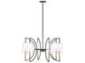 Savoy House Hanley 6-Light Matte Black And Warm Brass Empire Linear Chandelier