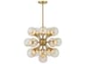Savoy House Matisse 16-Light Warm Brass Globe Sputnik Chandelier