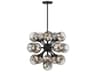 Savoy House Matisse 16-Light Matte Black Globe Sputnik Chandelier