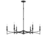 Savoy House Gardner 6-Light Champagne Mist Black Candelabra Chandelier