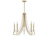 Savoy House Helen 5-Light Warm Brass Glass Candelabra Chandelier