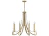 Savoy House Helen 8-Light Warm Brass Glass Candelabra Chandelier