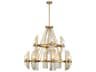 Savoy House Biltmore 12-Light Warm Brass Cylinder Chandelier