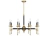 Savoy House Consulate 8-Light Matte Black Warm Brass Traditional Candelabra Chandelier
