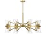 Savoy House Bennington 16-Light Warm Brass Glass Chandelier