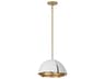 Savoy House Brewster 3-Light Cavalier Gold Royal White Dome Pendant