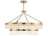 Savoy House Landon 2-Light Warm Brass Crystal LED Tiered Pendant