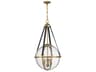 Savoy House Bozeman 4-Light Warm Brass Glass Globe Chandelier