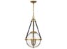 Savoy House Bozeman 3-Light Warm Brass Glass Globe Chandelier