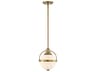 Savoy House Westbourne 1-Light Warm Brass Glass Globe Mini Pendant
