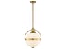 Savoy House Westbourne 1-Light Warm Brass Glass Globe Pendant
