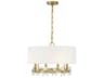 Savoy House Dahlia 4-Light Warm Brass Crystal Drum Pendant