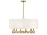 Savoy House Dahlia 6-Light Warm Brass Crystal Drum Pendant