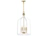 Savoy House Sheffield 4-Light White Warm Brass Pendant