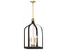Savoy House Sheffield 4-Light Matte Black Warm Brass Pendant