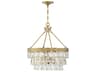 Savoy House Windham 4-Light Warm Brass Crystal Round Pendant