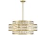 Savoy House Renzo 6-Light Warm Brass Crystal Pendant