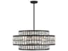 Savoy House Renzo 6-Light Matte Black Crystal Pendant